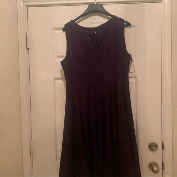 Purple Bejewled Flare Tail Dress - Picture 6 of 16